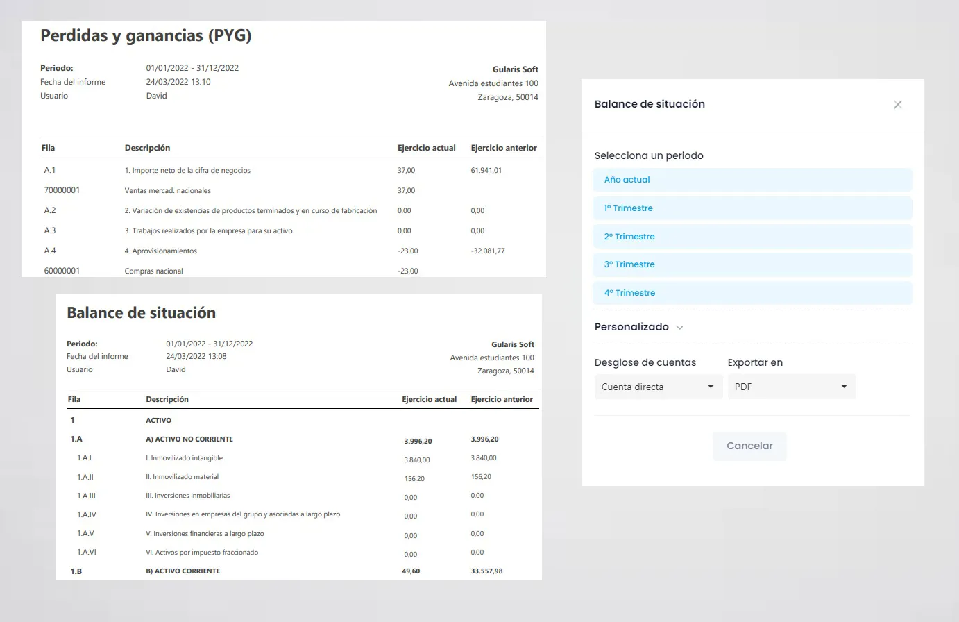 Informes y balances contables