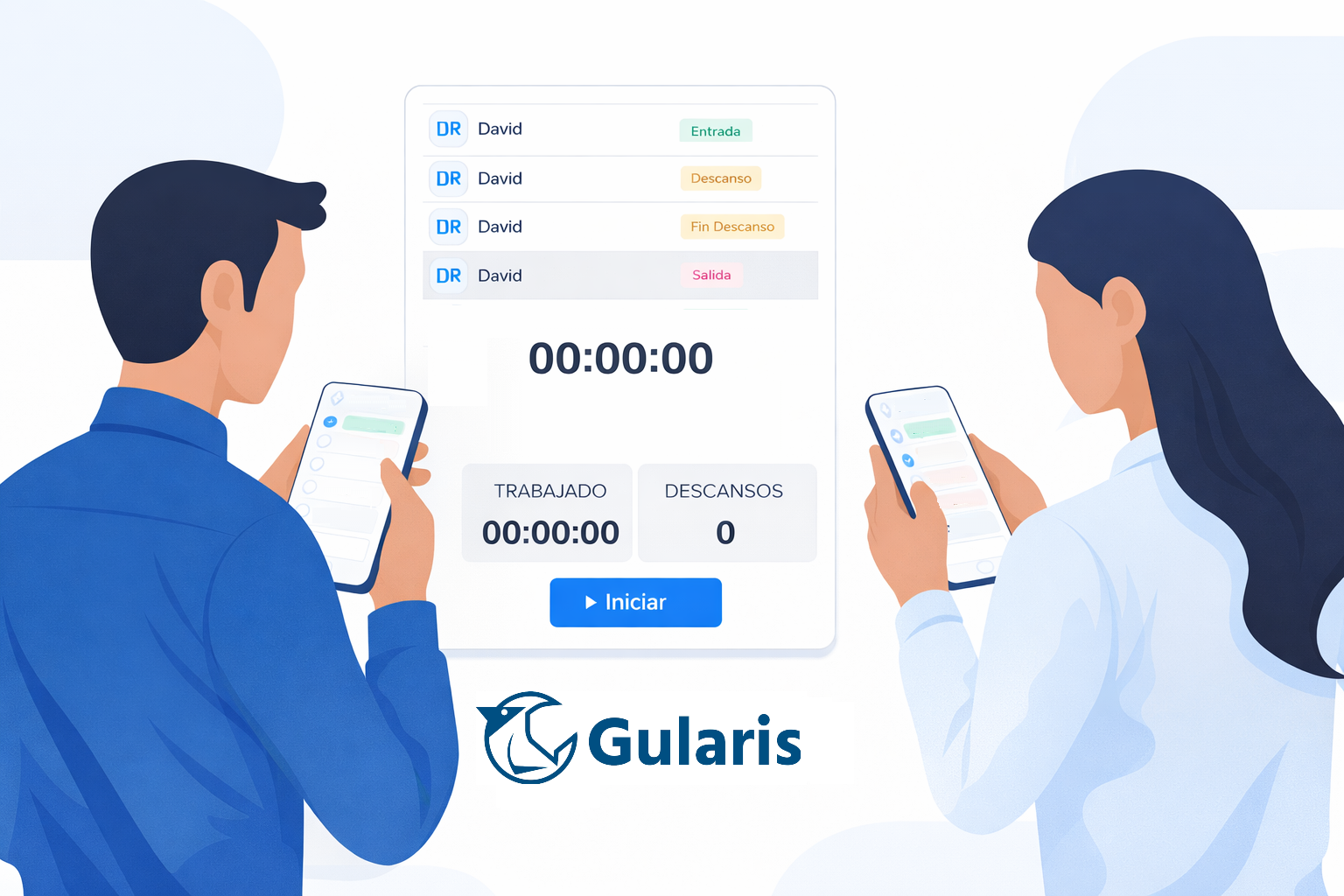 Aplicación de control horario por empleado en la nube