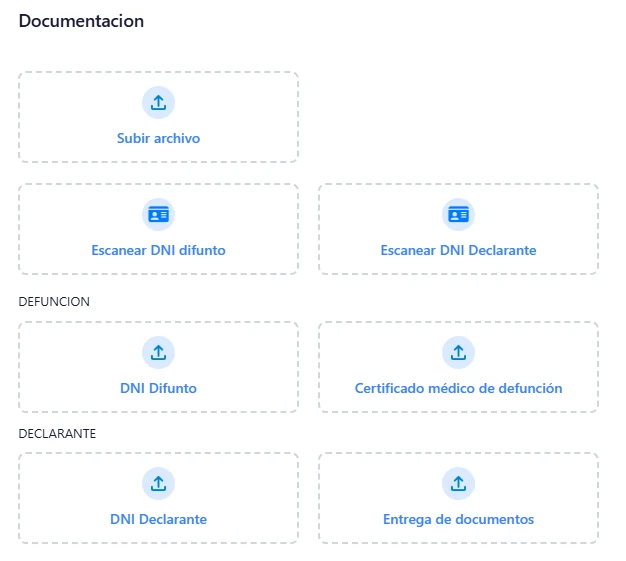 Impresión y envío de documentos funerarios desde Gularis