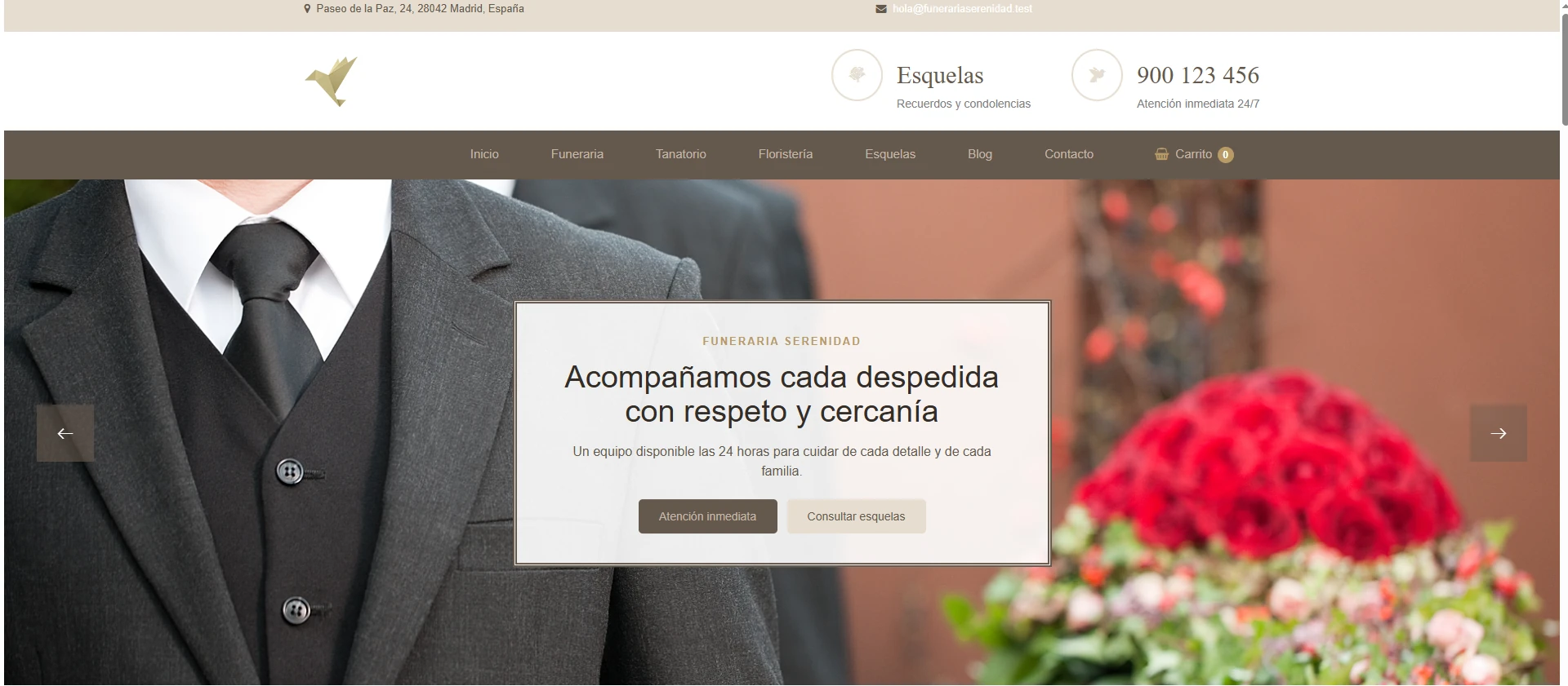 Diseño de página web profesional para funerarias
