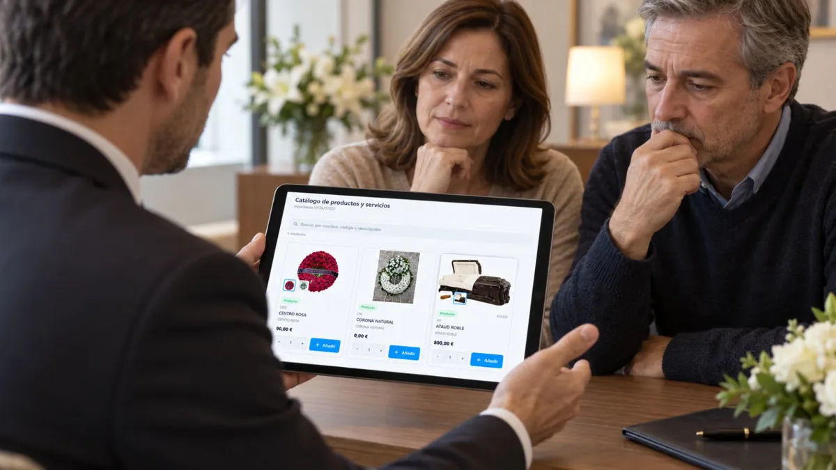 Catálogo funerario digital para compartir productos y servicios con las familias